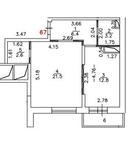 11,7 м², квартира-студия 5 300 000 ₽ - изображение 66