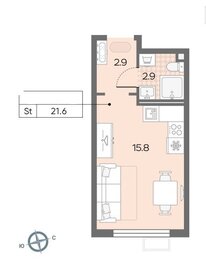 20,9 м², квартира-студия 8 000 000 ₽ - изображение 85