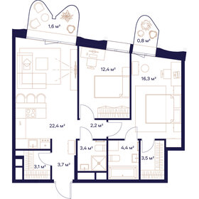 74,3 м², 2-комнатная квартира 37 572 900 ₽ - изображение 88