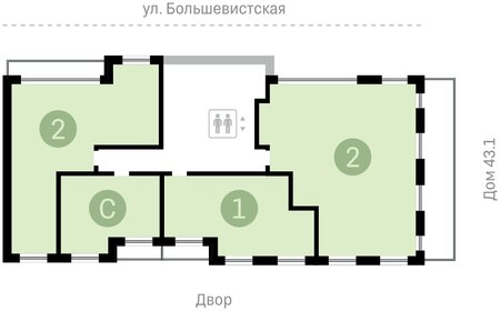 Квартира 182,2 м², 3-комнатная - изображение 2