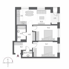 Квартира 68,5 м², 3-комнатная - изображение 3