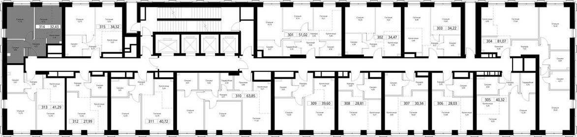 26,8 м², квартира-студия 9 150 000 ₽ - изображение 162