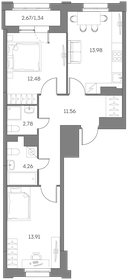 61,8 м², 2-комнатная квартира 17 900 000 ₽ - изображение 157