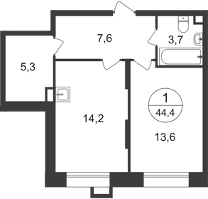 37,5 м², 1-комнатная квартира 9 299 999 ₽ - изображение 114