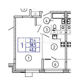 Квартира 40,2 м², 1-комнатная - изображение 1