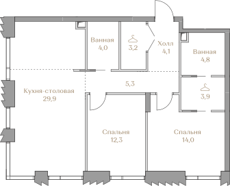 100,1 м², 3-комнатная квартира 85 000 000 ₽ - изображение 153