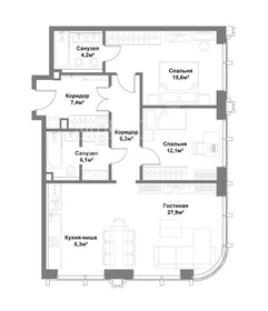 Квартира 85 м², 3-комнатные - изображение 1