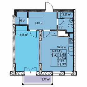 Квартира 43,8 м², 1-комнатная - изображение 1