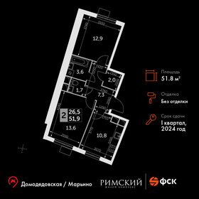 50,9 м², 2-комнатная квартира 12 577 390 ₽ - изображение 41