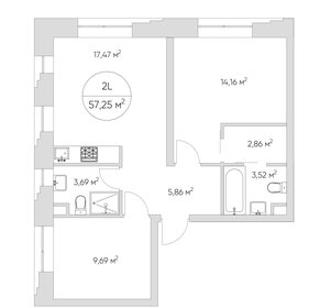64,5 м², 2-комнатная квартира 24 990 000 ₽ - изображение 174
