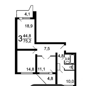 79 м², 3-комнатная квартира 14 800 000 ₽ - изображение 80