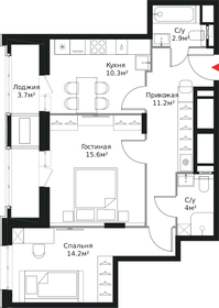 61,9 м², 2-комнатная квартира 23 544 904 ₽ - изображение 14