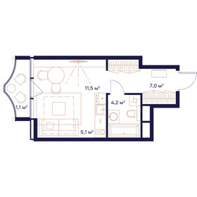 18,2 м², апартаменты-студия 7 098 000 ₽ - изображение 125