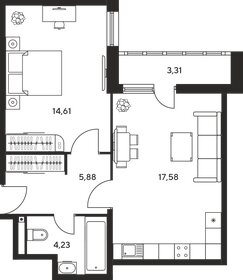 48 м², 2-комнатная квартира 7 410 000 ₽ - изображение 9