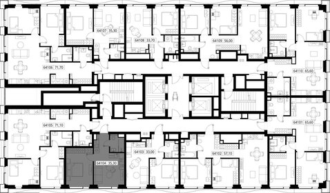 35,5 м², 1-комнатная квартира 15 492 200 ₽ - изображение 118