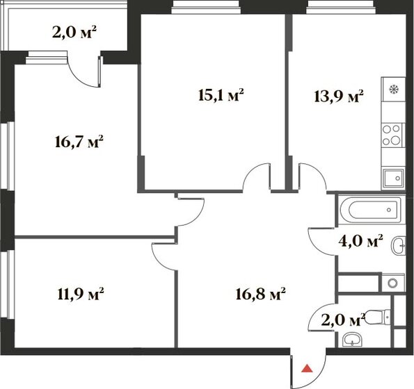 82,4 м², 3-комнатная квартира 18 916 720 ₽ - изображение 1