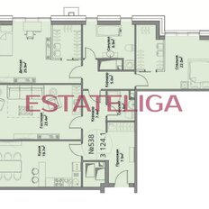 Квартира 126,4 м², 4-комнатная - изображение 4