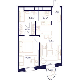 54,5 м², 1-комнатная квартира 25 815 000 ₽ - изображение 36