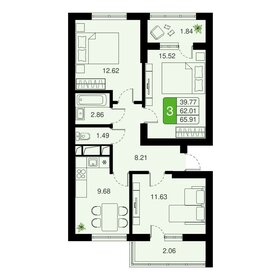 65 м², 3-комнатная квартира 14 030 310 ₽ - изображение 54