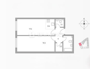 Квартира 52,6 м², студия - изображение 1