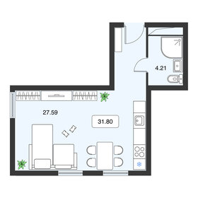 26 м², апартаменты-студия 9 300 000 ₽ - изображение 97