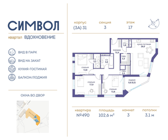 120 м², 4-комнатная квартира 47 000 000 ₽ - изображение 163