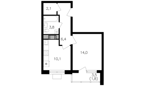 24,1 м², квартира-студия 11 206 500 ₽ - изображение 21