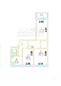 58,6 м², 3-комнатная квартира 16 000 000 ₽ - изображение 96