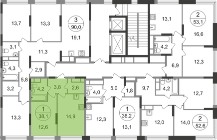 38 м², 1-комнатная квартира 11 500 000 ₽ - изображение 7