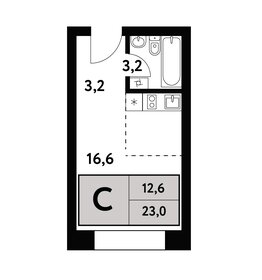 Квартира 23 м², студия - изображение 1