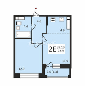 Квартира 39,1 м², 1-комнатная - изображение 1