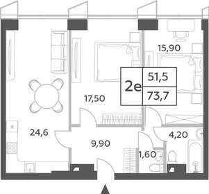 71,6 м², 3-комнатная квартира 33 764 352 ₽ - изображение 73