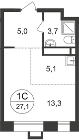 24 м², квартира-студия 8 650 000 ₽ - изображение 118