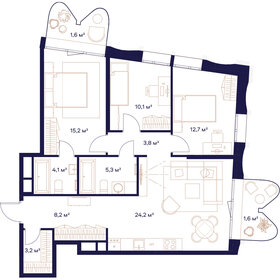 90 м², 3-комнатная квартира 45 380 000 ₽ - изображение 56