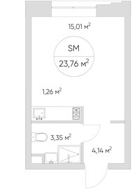 Квартира 23 м², студия - изображение 1