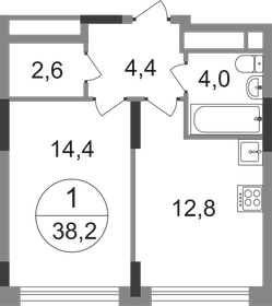 38 м², 1-комнатная квартира 11 500 000 ₽ - изображение 19