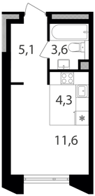 26,1 м², квартира-студия 15 594 750 ₽ - изображение 80