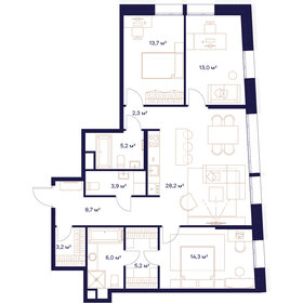 103,7 м², 3-комнатная квартира 45 620 600 ₽ - изображение 1