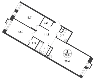 75 м², 2-комнатная квартира 17 750 000 ₽ - изображение 1
