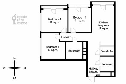 Квартира 80 м², 3-комнатные - изображение 1