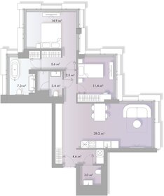 111,5 м², 2-комнатные апартаменты 82 510 000 ₽ - изображение 101