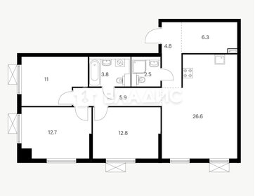 72,1 м², 3-комнатная квартира 35 756 112 ₽ - изображение 41