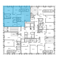 Квартира 102,2 м², 3-комнатная - изображение 3