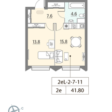 Квартира 41,8 м², 1-комнатная - изображение 1