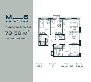 79,4 м², 3-комнатная квартира 20 450 120 ₽ - изображение 1