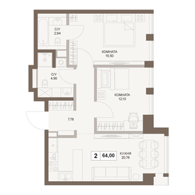 65,3 м², 3-комнатные апартаменты 23 800 000 ₽ - изображение 159
