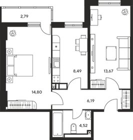 Квартира 50 м², 2-комнатная - изображение 1