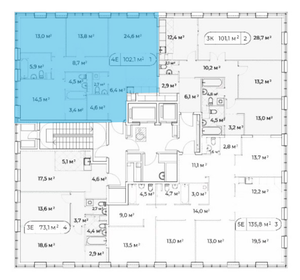 105 м², 3-комнатная квартира 90 987 296 ₽ - изображение 26