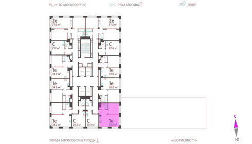 37,5 м², 1-комнатная квартира 15 106 425 ₽ - изображение 55