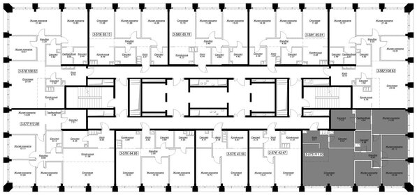 103 м², 3-комнатная квартира 63 351 152 ₽ - изображение 92